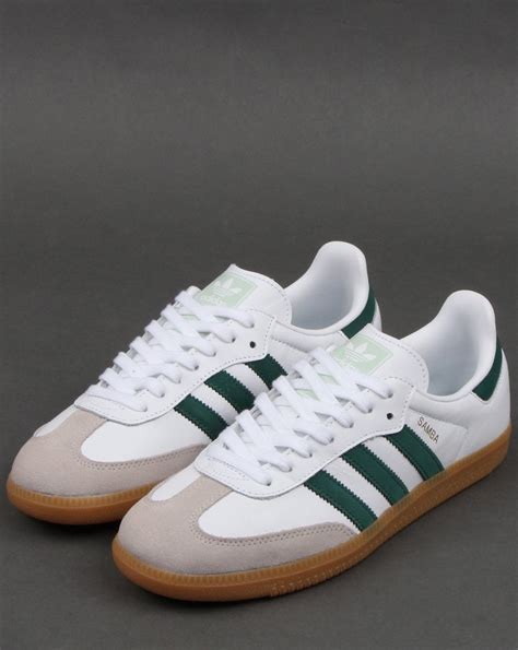 women's samba green stripe